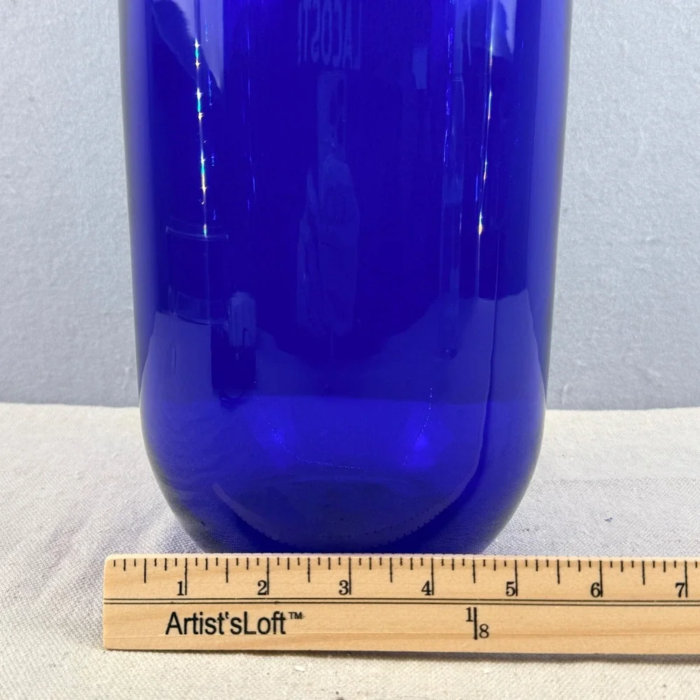 VTG Blenko 8137s Cobalt Blue Glass Cylinder Vase 15